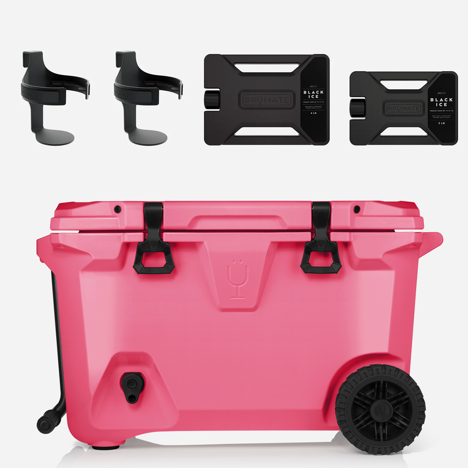 BrüTank Double Drink Holder Bundle | Neon Pink